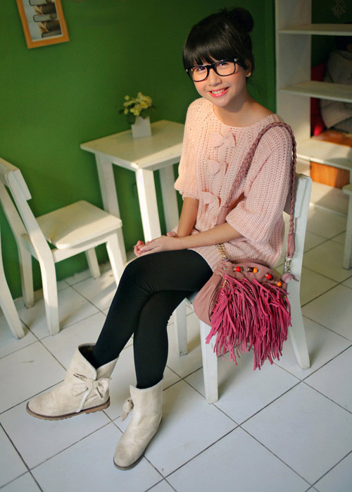 Cô bé dễ thương xinh tươi đón tết, Bạn trẻ - Cuộc sống, Hot girl de thuong, hotgirl ha noi, hot girl xinh dep, thieu nu xinh xan, quan ao han quoc