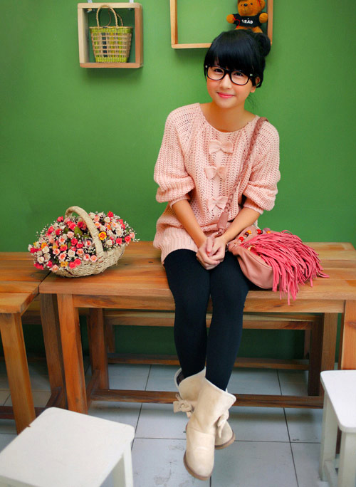 Cô bé dễ thương xinh tươi đón tết, Bạn trẻ - Cuộc sống, Hot girl de thuong, hotgirl ha noi, hot girl xinh dep, thieu nu xinh xan, quan ao han quoc