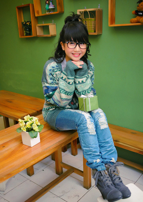 Cô bé dễ thương xinh tươi đón tết, Bạn trẻ - Cuộc sống, Hot girl de thuong, hotgirl ha noi, hot girl xinh dep, thieu nu xinh xan, quan ao han quoc