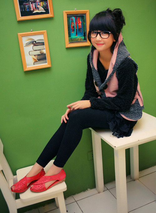 Cô bé dễ thương xinh tươi đón tết, Bạn trẻ - Cuộc sống, Hot girl de thuong, hotgirl ha noi, hot girl xinh dep, thieu nu xinh xan, quan ao han quoc