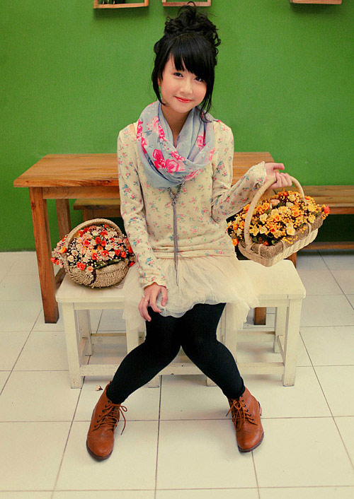 Cô bé dễ thương xinh tươi đón tết, Bạn trẻ - Cuộc sống, Hot girl de thuong, hotgirl ha noi, hot girl xinh dep, thieu nu xinh xan, quan ao han quoc