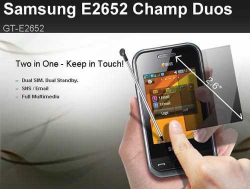Samsung tung dế cảm ứng 2 SIM, 2 sóng - 1