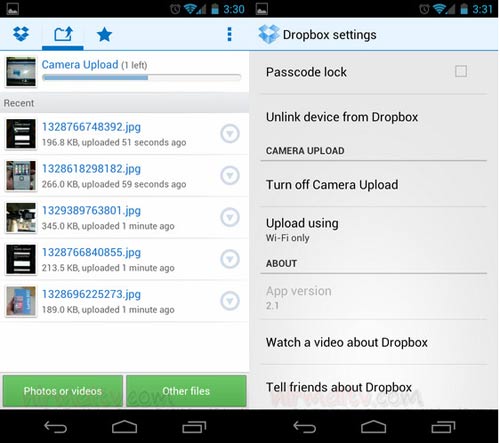 Tự động upload hình ảnh từ Camera trên Android đến Dropbox - 2