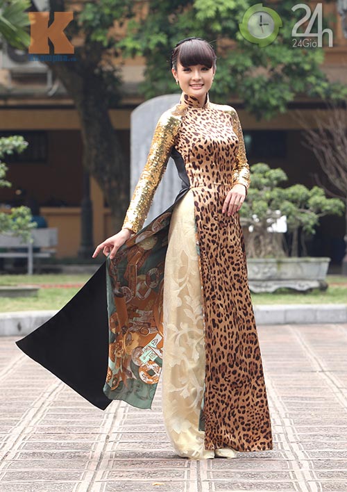 Đón xuân mới với áo dài cách điệu - 11