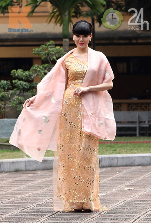 Đón xuân mới với áo dài cách điệu - 4