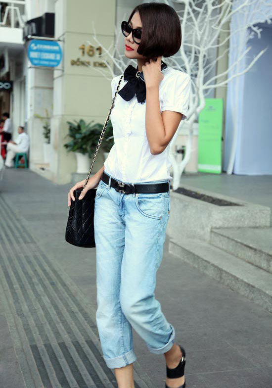 Tư vấn thời trang: Mặc jean... rách đến công sở, nên chăng?, Thời trang, jean, jean rách, jean mài, jean loang, jean công sở