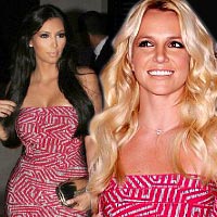 Britney Spears đụng váy với cô Kim siêu vòng ba