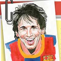 Biếm họa Messi qua nét vẽ truyện tranh