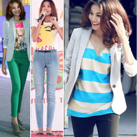Học Thanh Hằng thời trang với áo pull