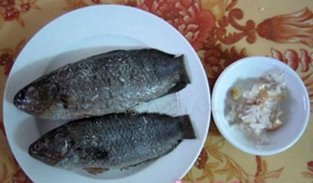 Canh rau đay mồng tơi nấu cá rô đồng - 2