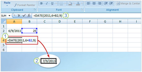 Cách dùng hàm trong Excel 2007 để xác định thông tin ngày, Tin học văn phòng, Công nghệ thông tin, Cach dung ham trong Excel 2007, Excel 2007, cach dung ham Excel 2007, Excel, thu thuat trong Excel 2007, meo hay Excel 2007,