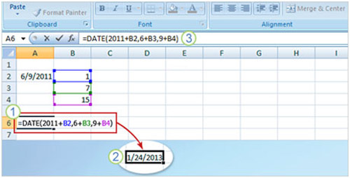 Cách dùng hàm trong Excel 2007 để xác định thông tin ngày, Tin học văn phòng, Công nghệ thông tin, Cach dung ham trong Excel 2007, Excel 2007, cach dung ham Excel 2007, Excel, thu thuat trong Excel 2007, meo hay Excel 2007,