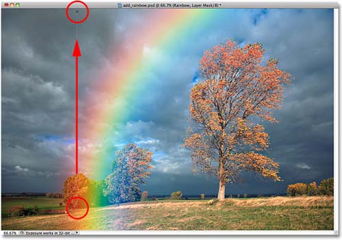 Tạo hiệu ứng cầu vồng sau mưa bằng Photoshop - 15