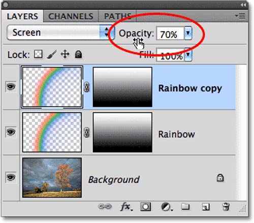 Tạo hiệu ứng cầu vồng sau mưa bằng Photoshop - 16