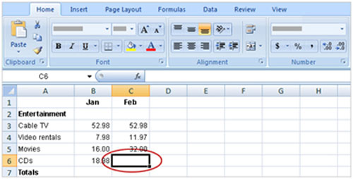 Tìm hiểu Excel 2007: Cách nhập công thức, Tin học văn phòng, Công nghệ thông tin, Excel 2007, thu thuat Excel 2007, ham Excel 2007, meo Excel 2007, cong thuc Excel 2007, hoc Excel 2007, tim hieu ve Excel 2007,