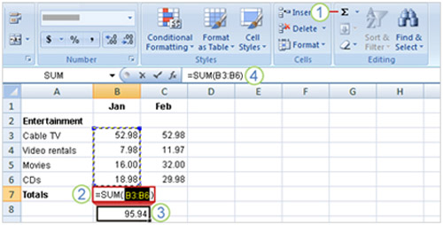 Tìm hiểu Excel 2007: Cách nhập công thức, Tin học văn phòng, Công nghệ thông tin, Excel 2007, thu thuat Excel 2007, ham Excel 2007, meo Excel 2007, cong thuc Excel 2007, hoc Excel 2007, tim hieu ve Excel 2007,