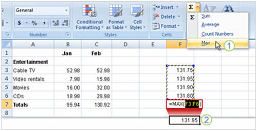 Tìm hiểu Excel 2007: Cách nhập công thức, Tin học văn phòng, Công nghệ thông tin, Excel 2007, thu thuat Excel 2007, ham Excel 2007, meo Excel 2007, cong thuc Excel 2007, hoc Excel 2007, tim hieu ve Excel 2007,