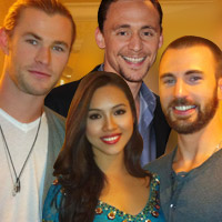 Hoàng My xinh đẹp bên người hùng Hollywood
