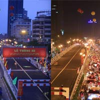 Chùm ảnh: Cầu lắp ghép trước giờ thông xe