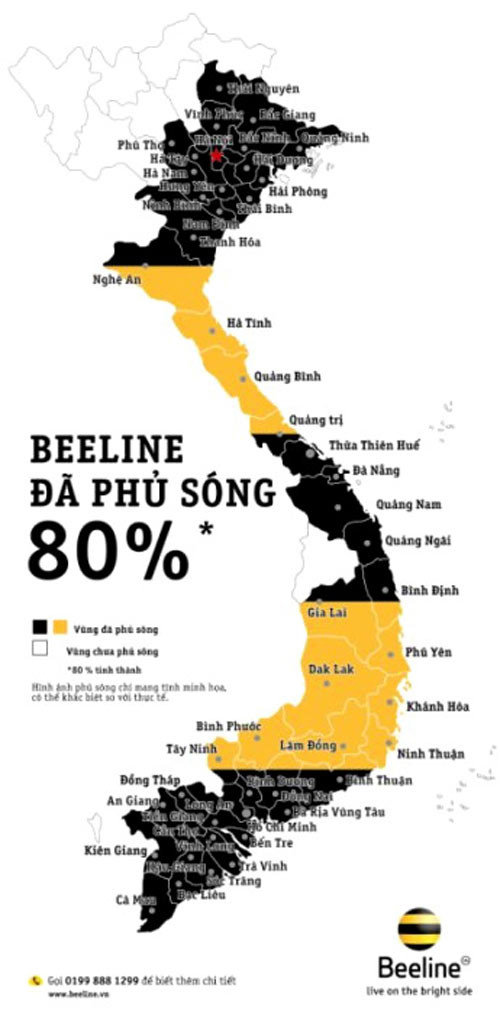 Beeline đã làm được gì trong 2 năm qua, Công nghệ thông tin, Beeline, Beeline o Viet Nam, thuong hieu Beeline, mang Beeline, Beeline o Viet Nam, mang di dong Beeline, VimpelCom, Beeline Viet Nam