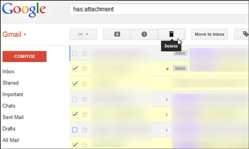 5 thủ thuật giúp tăng dung lượng trống trên Gmail, Công nghệ thông tin, tai khoan gmail, gmail, file dinh kem, dung luong trong, IMAP, email, web, Find Big Mail, hom thu, luu tru, thu thuat tien ich, cong nghe thong tin
