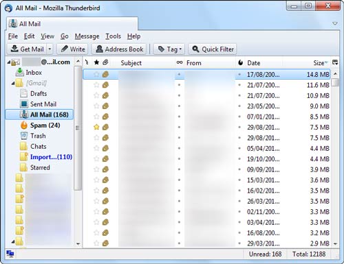 5 thủ thuật giúp tăng dung lượng trống trên Gmail, Công nghệ thông tin, tai khoan gmail, gmail, file dinh kem, dung luong trong, IMAP, email, web, Find Big Mail, hom thu, luu tru, thu thuat tien ich, cong nghe thong tin