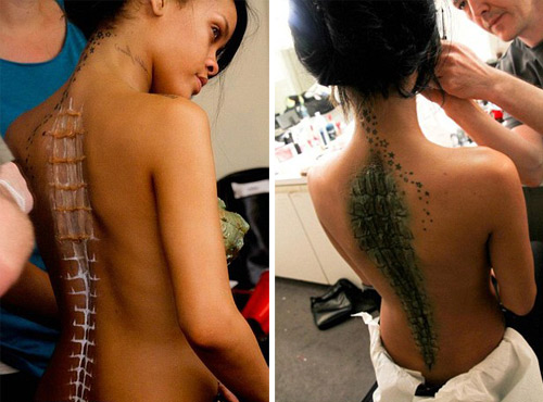 Rihanna để ngực trần vẽ bodypainting, Ca nhạc - MTV, rihanna, Battleship, mat me, nhap vien, ngoi sao ca nhac, ngoi sao dien anh, sao hollywood, phim, ca nhac