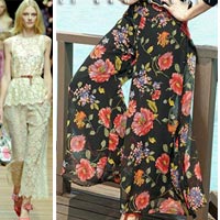 Cách mặc đẹp với quần ống rộng 2012?