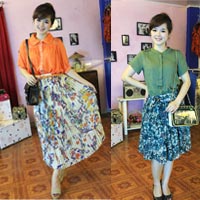 Bay bổng trong nắng hè với chân váy hoa