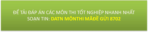 Đáp án môn Toán tốt nghiệp THPT - 5