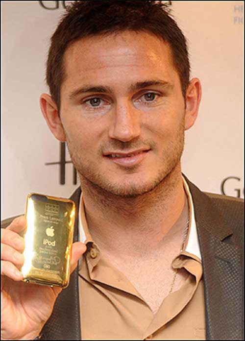 IPod mạ vàng khắc tên Frank Lampard, Máy nghe nhạc, Thời trang Hi-tech, Frank Lampard, iPod, iPod ma vang, e, bong da