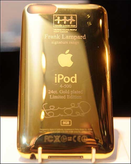 IPod mạ vàng khắc tên Frank Lampard, Máy nghe nhạc, Thời trang Hi-tech, Frank Lampard, iPod, iPod ma vang, e, bong da