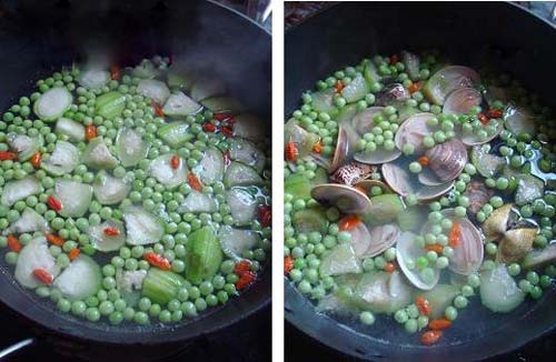 Canh mướp nấu ngao giải nhiệt - 5