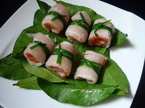 Cá cuộn hấp trà xanh - 3