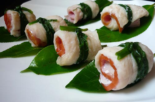 Cá cuộn hấp trà xanh - 4