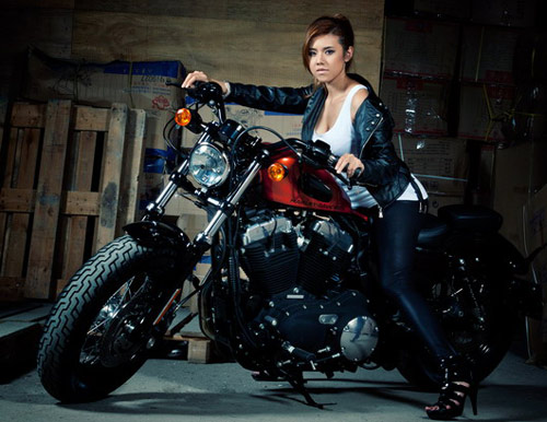 Zoan Gấu gợi cảm bên Harley Davidson XL1200X 48, Ô tô - Xe máy, Zoan Gau goi cam ben Harley Davidson XL1200X 48, Harley Davidson XL1200X 48, Zoan Gau, mo to, xe may, Harley Davidson, XL1200X 48