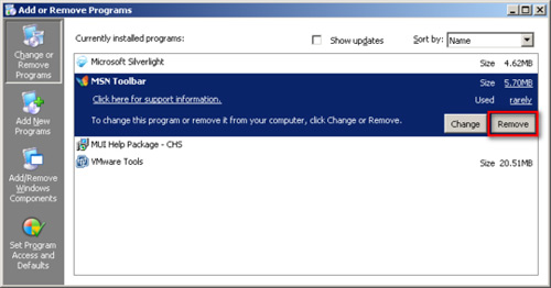 Cách để ẩn hoặc gỡ bỏ thanh công cụ MSN, Thủ thuật - Tiện ích, Công nghệ thông tin, MSN Toolbar, cach go bo MSN, MSN Toolbar uninstall, MSN Toolbar firefox, thanh cong cu MSN, cach go bo MSN Toolbar, thu thuat, cong nghe thong tin, internet explore, internet, go bo MSN Toolbar,