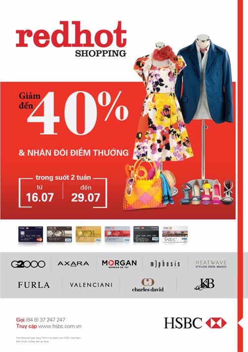 RED HOT SHOPPING: Ưu đãi đặc biệt cho chủ thẻ HSBC!, Thị trường - Tiêu dùng, 