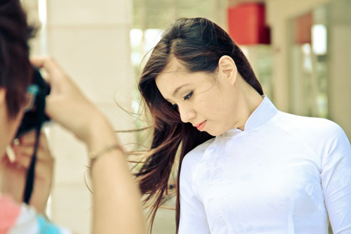 Nữ sinh duyên dáng với áo dài - 4