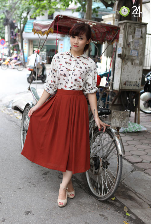 Chọn áo hoa vintage ngày cuối tuần - 10