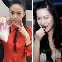 Chộp hình người đẹp khi... ăn
