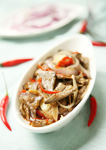 Gan heo xào hành tây - 4