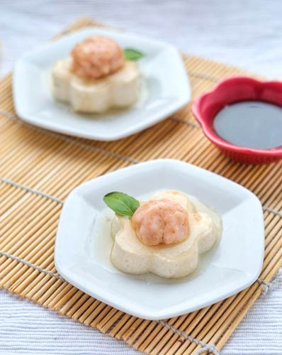 Đậu phụ nhồi tôm hấp - 4