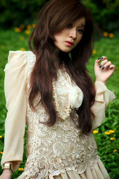 Thời trang của nàng công chúa, Thời trang, nhan vat thoi trang, vay ren, mau hong, dang yeu, de thuong, vay ngan, vay hai tang