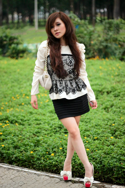 Thời trang của nàng công chúa, Thời trang, nhan vat thoi trang, vay ren, mau hong, dang yeu, de thuong, vay ngan, vay hai tang
