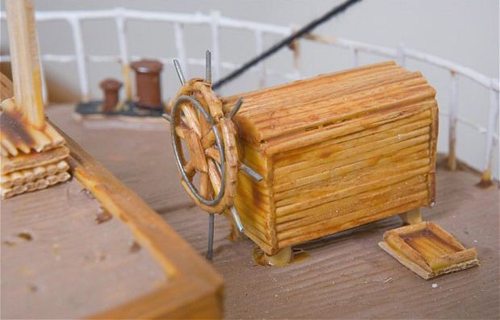 Mô hình tàu thủy làm từ 1 triệu chiếc tăm - 5