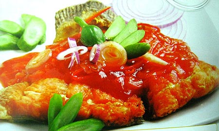 Cá hồi chiên giòn xốt cay - 1