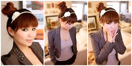 Xinh tươi xuống phố với tóc búi kiểu Hàn - 2