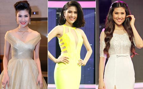 Bí quyết mặc đẹp - Thu Hằng mặc hàng Việt vẫn nổi bật ở lò luyện hoa hậu