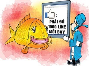 Tranh vui - Phát cuồng với “like” trên mạng xã hội Facebook